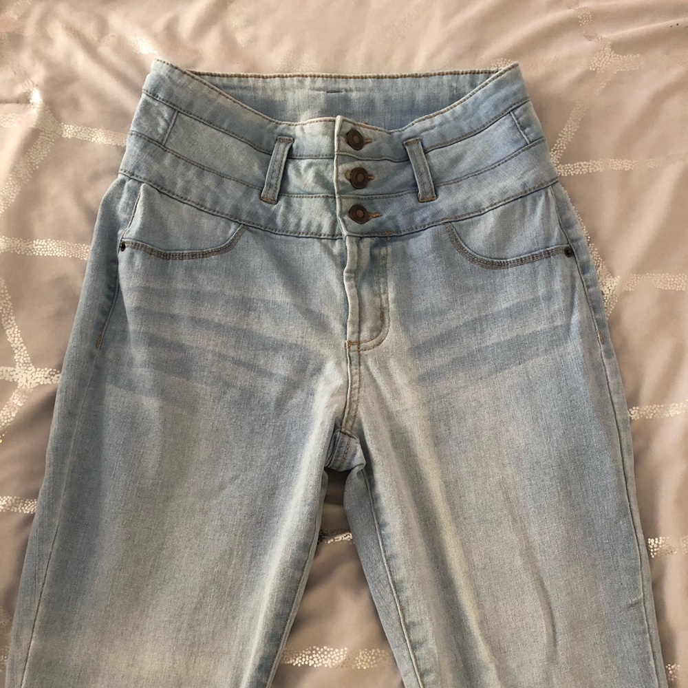high rise ankle jegging